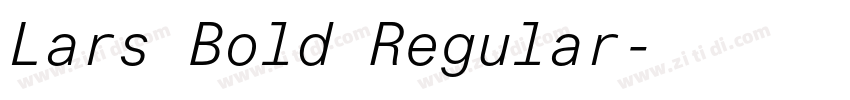 Lars Bold Regular字体转换